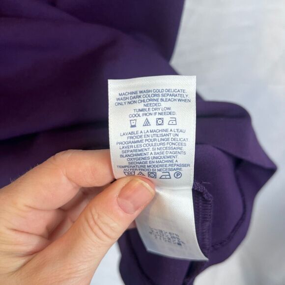 Lands End Ponte Sheath Dress Bodycon Dressy Office Career Work Purple Size 8 - Picture 10 of 12